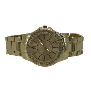 Gold Tone Rhinestone Watch Wristwatch Women's Fashion